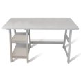 thumbnail image 1 of Trestle Modern White Computer Desk Table by Convenience Concepts | 090107W, 1 of 3