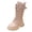 Pink, variant on Yammkia Toddler Girls Combat Boots Toddler Cowboy Boots Western Cowgirl Boots Boys Girls Mid Calf Square Toe Riding Walking Shoes Size 3 (Pink,Big Kids 3)