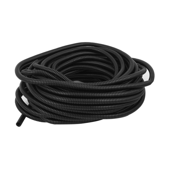 Unique Bargains Tuyau Flexible en Plastique 10mmx7mm Ondulé 15.8M Long