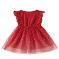 thumbnail image 1 of Toddler Girls Summer Sleeveless O Neck Star Moon Print Tulle Dress, 1 of 9