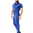 thumbnail image 1 of Ketyyh-chn99 Cargo Sweatpants Comfort Stretch Shorts Loose Pants Multi-Pocket Drawstring Cargo Pants Blue,L, 1 of 5