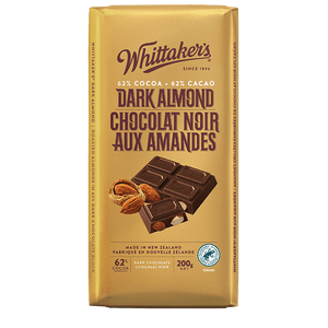 Whittaker's Dark Almond Block, 200 Gram
