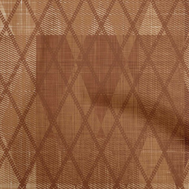 oneOone Rayon Brown Fabric Argyle Sewing Material Print Fabric By The Yard 56 Inch Wide