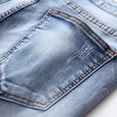thumbnail image 4 of Cameland Men's Ripped Denim Trunks Stretchy Washed Jeans Trunks Cut-off Classic Fit Biker Jeans Trunks, 4 of 8