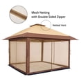 thumbnail image 3 of Suntime 12 x 12 Instant Pop Up Solar Light Screen Canopy Tent Cover, Brown, 3 of 8