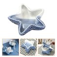 thumbnail image 4 of 1pc Blue Sea Star Shaped Ceramic Plate for Home Decorative Ornament, 4 of 9