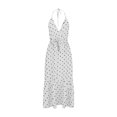 thumbnail image 4 of Yuyuzo Robes de Vacances pour les Femmes Sans Manches Plage Décontractée Boho Pointillée Smoking Longue Robe Fluide Robes de Soleil, 4 of 6