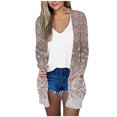thumbnail image 1 of CEHVOM Cardigan à Imprimé Floral pour Femmes, Mode Décontractée, avec Poches, Manches Longues, Liquidation, 1 of 5