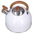 thumbnail image 4 of Uadme Bouilloire à Sifflement pour la Maison Bouilloire à Sifflement Capacité De 2,5 L Blanc Acier Inoxydable 304 Chauffage Rapide Poignée Ergonomique Bouilloire à Sifflet pour la Maison, 4 of 14