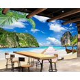 thumbnail image 3 of 3D Wallpaper Turquoise Blue Sky Lagoon SKU# WAL0220, 3 of 10