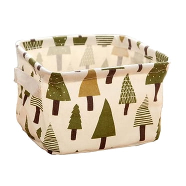 Foldable Storage Box,Storage Baskets for Organizing Cotton and Linen Desktop Storage Box Small Fresh Cloth Storage Basket Clutter Storage Box Organizing Box Clutter Box