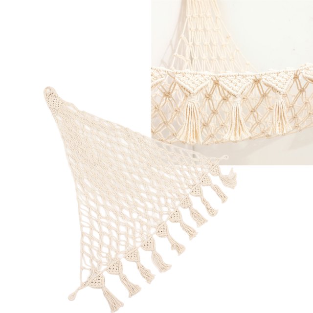 Stuffed Animal Hammock Bohemian Style Cotton Rope Plush Toy Storage for Kids Room