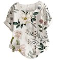 thumbnail image 2 of SMihono T-Shirt Surdimensionné pour Femmes Mode Femme Décontracté Col Rond Blouse Imprimée T-Shirt à Manches Courtes Hauts d'Été Hauts Décontractés d'Été pour Femmes, 2 of 4