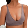 thumbnail image 1 of Timegard Womens Bras Adjustable Strap Wireless Deep V Neck Smoothing Full Support Comfort Everyday Bra, 1 of 6