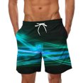 thumbnail image 1 of Styesk Mens Shorts Men Fashion Printed Elastic Waistband Drawstring Pocket Beach Pants, 1 of 4