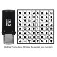 thumbnail image 1 of Printtoo Personalized Clothes Theme Icons Round Rubber Stamp Self Inking Stamper 12 mm-Red, 1 of 7