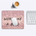 thumbnail image 5 of Pink Rose Gold Mouse Pad Glitter Gaming Mousepad Non Slip Rubber Square Small Mouse Pads for Wireless Mouse Laptop Computer Mouse Mat for Women Girly Office Desk Decor Accessories, 5 of 5