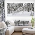 thumbnail image 1 of Foggy Black and White Winter Forest - Modern Forest Canvas Art, 1 of 3