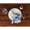 thumbnail image 3 of Vargottam Collection de Luxe Linge de Table Décor Serviette en Coton Tissu Imprimé Serviettes Réutilisables Ensemble de 6, 20 X 20 - Fleurs Bleues Aquarelle, 3 of 6