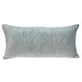 thumbnail image 1 of HomeRoots 402827 Quilted Diamonds Velvet Solid Color Lumbar Pillow, Gray, 1 of 1