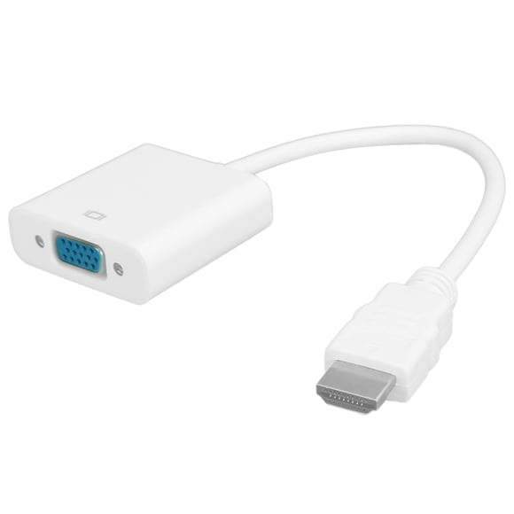 VGA Converter, Multifunction Converter Cable Portable Wear Resistant HD Multimedia Interface To VGA For Monitor Projector For Computer For Laptop Black,White