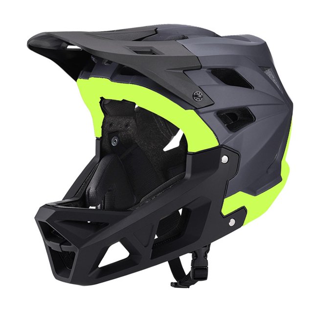 S SERENABLE Casque de Vélo Intégral Protection Ventilation Casque de Descente Noir Vert