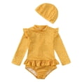 thumbnail image 1 of Little Girl Rash Guard Swimsuit Summer Sun Protection Long Sleeve Girls Bathing Suits 7-8 Years, 1 of 8