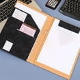 thumbnail image 1 of Yhmxh Office Supplies Office Desk Accessories Office Organizer Desk Organizers Multi-function Business Folder Leather Manager Splint Magnet Contract Folder Business Contract Book, 1 of 6