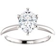thumbnail image 1 of Platinum 1 Ct Oval Diamond F/VS Solitaire Engagement Ring Lab Grown, 1 of 1