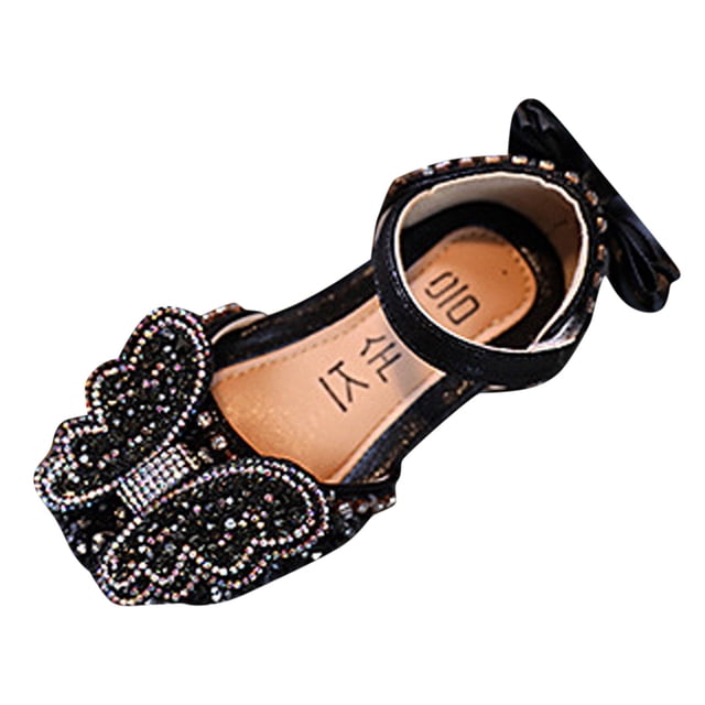 Zecgelong Girls Boots,Fashion Summer Girls Dance Shoes Princess Dress Performance Shoes Ribbon Pearl Rhinestone Bow Flat Solid Color