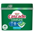 thumbnail image 1 of Cascade Complete Dishwasher Pods, Dishwasher Detergent, Dish Detergent Tabs Tablets, Fresh 48CT, 1 of 9