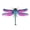 Purple, variant on Metal Wall Art Dragonfly Decor, Xinsrenus Colorful Iron Hanging Sculpture, Easy to Hang Outdoor Garden Wall Decoration for Living Room Bedroom Courtyard Balcony Exterior, Blue