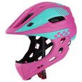 thumbnail image 1 of Protection Intégrale de Sécurité pour Vélo Enfant, Planche à Roulettes, Patinage en Ligne, Sports, Protège-Tête avec Feu Arrière et Mentonnière Détachable, Rose, 1 of 7