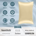 thumbnail image 4 of Bare Home Satin Pillowcase Set - Luxury Pillowcases - Soft and Smooth - Breathable - Envelope Closure - Standard, Champagne, 4 of 8