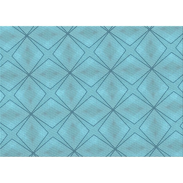 Ahgly Tapis Rectangulaire Lavable en Machine Intérieur Transitionnel Bleu Lierre, 6 Pieds x 9 Pieds