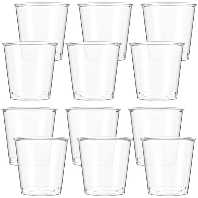 Dosaele Disposable Wineglass 100 Pcs Cups for Drinking Whiskey Glasses Clear Plastic Margarita