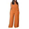 thumbnail image 2 of LSLJS Combinaison Décontractée pour Femme Sans Manches à Bretelles Spaghetti, Ample, Ajustable, Extensible, Pantalon Long, une-Pièce avec Poches, 2 of 5