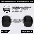 thumbnail image 3 of MAGMA Premium Rubber Hex Dumbbell Sets, 3 of 8