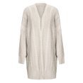 thumbnail image 4 of IROINID Women's Open Front Cardigans Sweater Solid Color Casual Mid-Long Long Sleeve Knitting Cable Sweaters Tops, 4 of 6