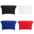 thumbnail image 4 of Spandex Table Cover For 6 Foot Rectangle Tables 6 Pack Tablecloth Elastic 6ft Folding Tablecloths For Vendor Booth Display Banquet Buffet Event Craft, 4 of 6
