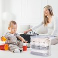 thumbnail image 3 of Vacuum Compression Storage Bags - Space Saving Travel & Closet organization, No Pump Needed, Durable Material, JKODE, 3 of 9