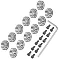 thumbnail image 1 of TFixol Kit de Remplacement de Roulement de Puce de Routeur 25 Pcs avec 12 Roulements (4.76mm ID, 9.52mm OD), 12 Vis et Clé pour Menuiserie Lisse, 1 of 5
