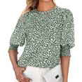 thumbnail image 1 of SMihono Hauts pour Femmes Été Chic Décontracté Mode Col Rond Manches Courtes Aguichant Haut Blouse T-shirt Oversize pour Femmes 2023, 1 of 6