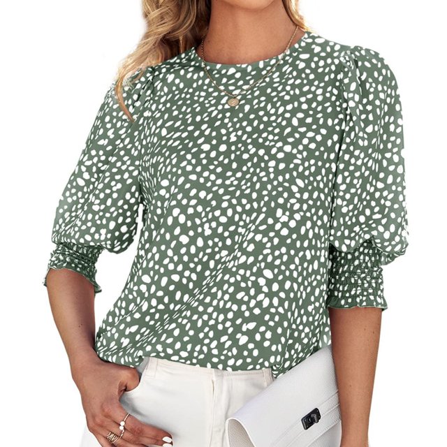SMihono Hauts pour Femmes Été Chic Décontracté Mode Col Rond Manches Courtes Aguichant Haut Blouse T-shirt Oversize pour Femmes 2023