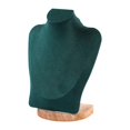 thumbnail image 2 of Milaget Necklace Display Chain Bust Stand Holder Decor for Showcase Store Countertop 23 cm Green Velvet, 2 of 9