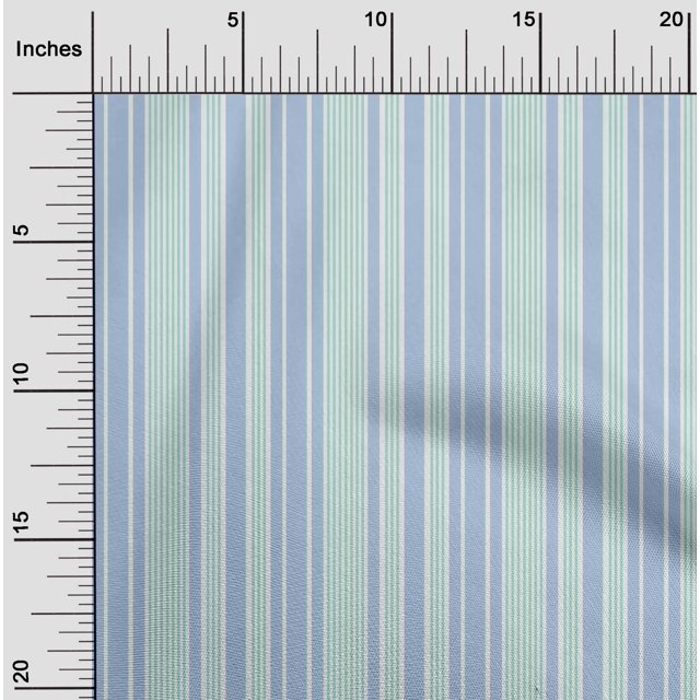 oneOone Silk Tabby Fabric Multicolor Stripe Print Sewing Fabric BTY 42 Inch Wide