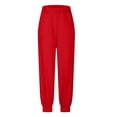 thumbnail image 3 of AherBiu Sweatpants Women High Waisted Fleece Solid Color Joggers with Pockets Fall Winter Loose Workout Running Gym Pants, 3 of 4
