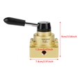 thumbnail image 4 of Pneumatic Hand Lever Valve,HV-02 PT 1/4" Port Hand Pneumatic Valve Hand Lever Valve Superior Craftsmanship, 4 of 7