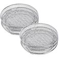 thumbnail image 1 of Oleegame 2PC Stainless Steel Stackable Dehydrator Rack 3 Pack Air Fryer Basket Tray Air Fryer Accessories Silver, 1 of 8