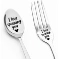 thumbnail image 1 of I Love Forking Spooning You Fork and Spoon Set Girlfriend Boyfriend Christmas Gifts for Wife Husband Anniversary Birthday Gift for Fiance Fiancee Engagement Wedding Gifts for Him Her I Love You Gift, 1 of 7